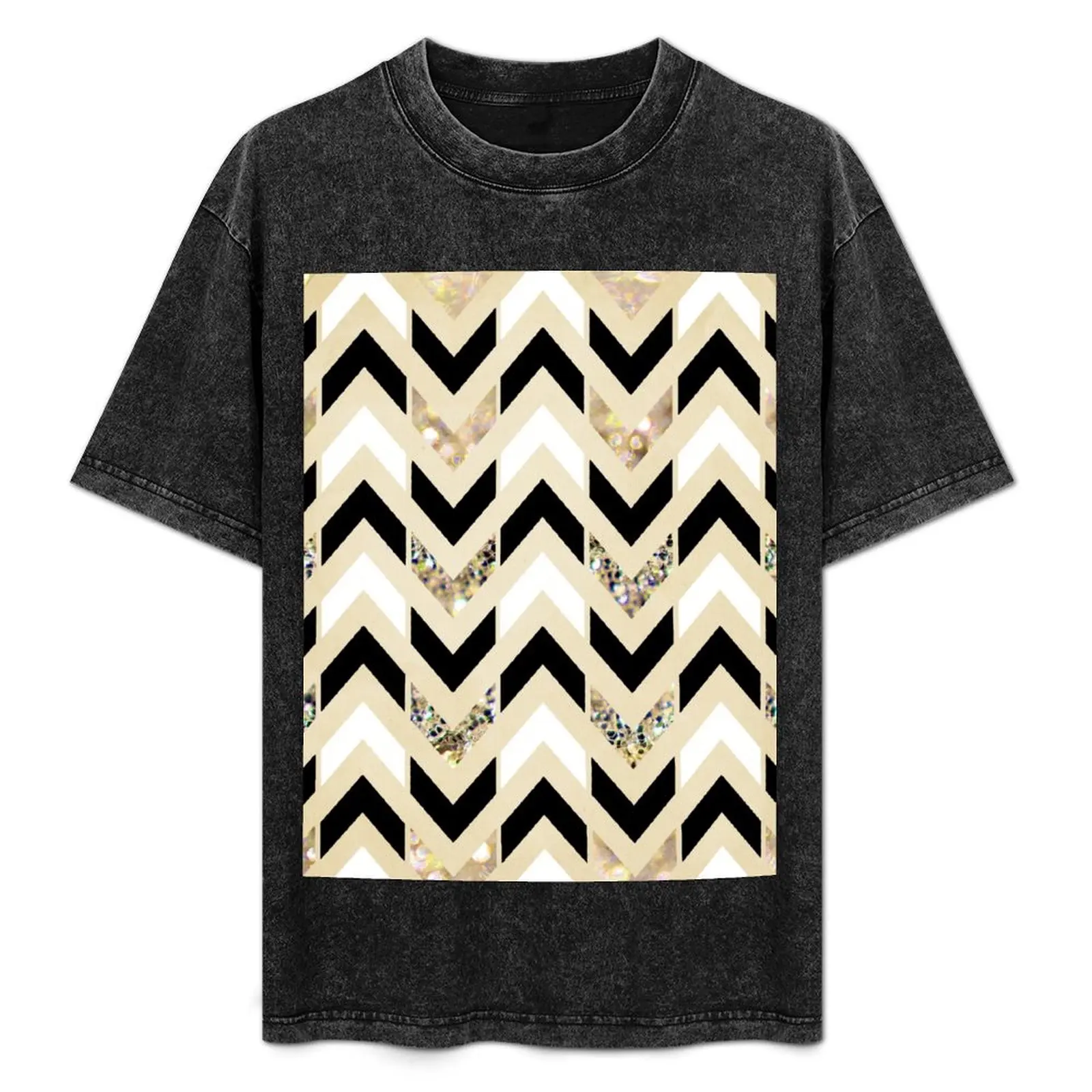 Black, White & Gold Glitter Herringbone Chevron on Nude Cream T-Shirt street wear clothes tshirts for men
Black, White & Gold Glitter Herringbone Chevron on Nude Cream T-Shirt street wear clothes tshirts for men
