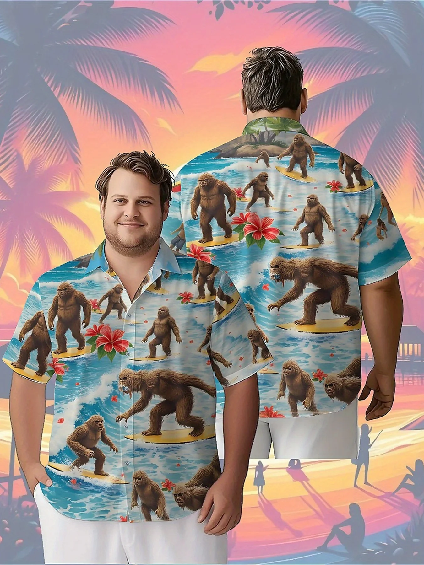 Men's Plus Size Hawaiian Shirts Sasquatch Tropical Surfing Adventure pattern,Premium Comfort Youth Clothes,Streetwear Y2K Tops
Men's Plus Size Hawaiian Shirts Sasquatch Tropical Surfing Adventure pattern,Premium Comfort Youth Clothes,Streetwear Y2K Tops