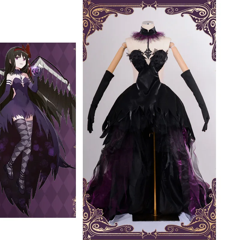 Аниме Akemi Homura Косплей Костюм Puella Magi Madoka Magica Demon Homura's Black Dress Хэллоуин Волшебная Девушка Одевание
Аниме Akemi Homura Косплей Костюм Puella Magi Madoka Magica Demon Homura's Black Dress Хэллоуин Волшебная Девушка Одевание