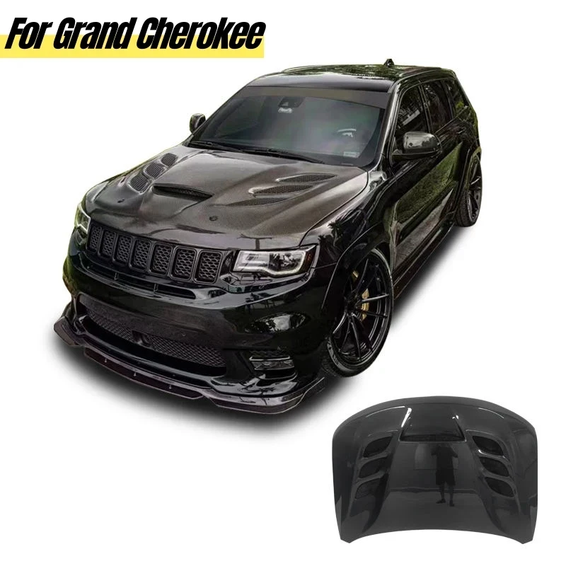 High Quality Vented Carbon Fiber Bonnet Hood Grand Cherokee Modification
High Quality Vented Carbon Fiber Bonnet Hood Grand Cherokee Modification