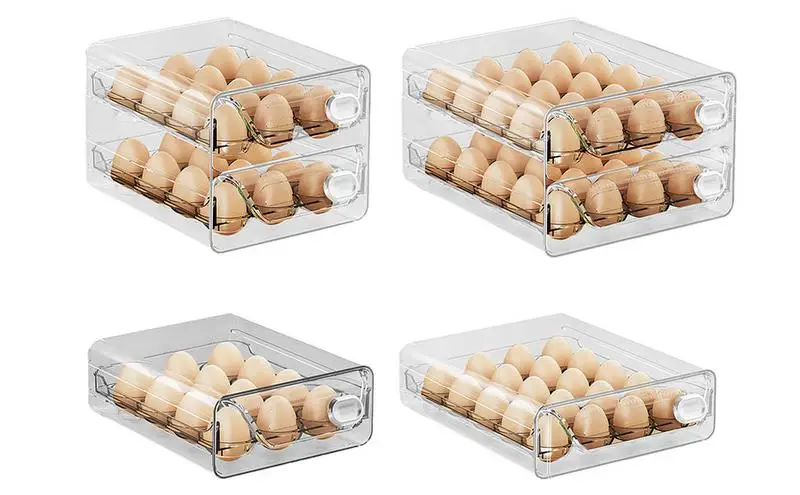 Stackable Egg Organizer Refrigerator Drawer with Time Scale for Efficient Fridge Organization and Convenient Cupboard Storage
Stackable Egg Organizer Refrigerator Drawer with Time Scale for Efficient Fridge Organization and Convenient Cupboard Storage