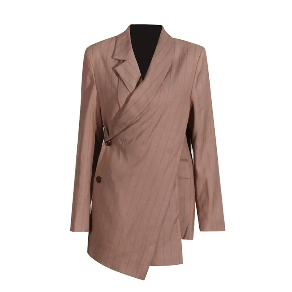 Women's Elegant Stripes Asymmetrical Small Suit Jacket Trendy Australian Brand Design Super Good-Looking Autumn Wear
Women's Elegant Stripes Asymmetrical Small Suit Jacket Trendy Australian Brand Design Super Good-Looking Autumn Wear