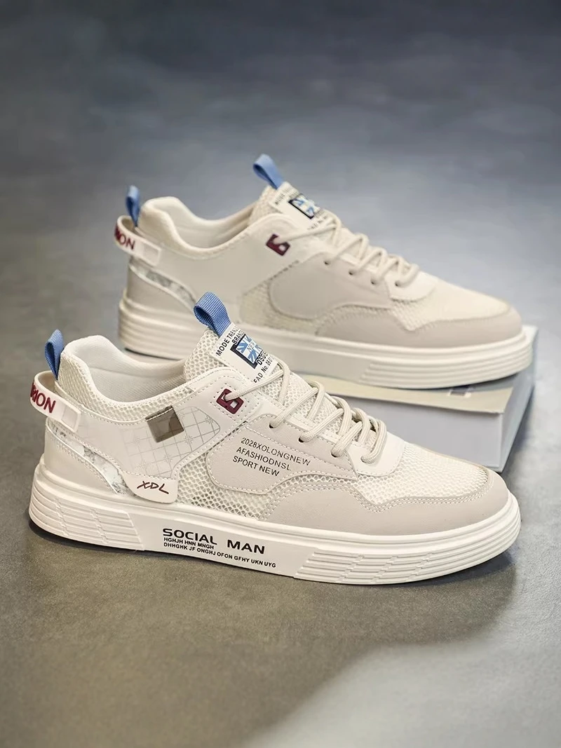 Men's Casual Sports Shoes Breathable Mesh Soft Bottom Platform Sneakers Trendy White Shoes Spring Summer New Arrival
Men's Casual Sports Shoes Breathable Mesh Soft Bottom Platform Sneakers Trendy White Shoes Spring Summer New Arrival