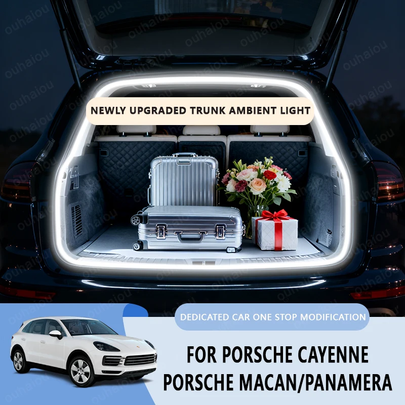 For Porsche Cayenne/Panamera/Macan trunk light modification light Atmosphere lights White warm white Rear Trunk LED Light Bar
For Porsche Cayenne/Panamera/Macan trunk light modification light Atmosphere lights White warm white Rear Trunk LED Light Bar 