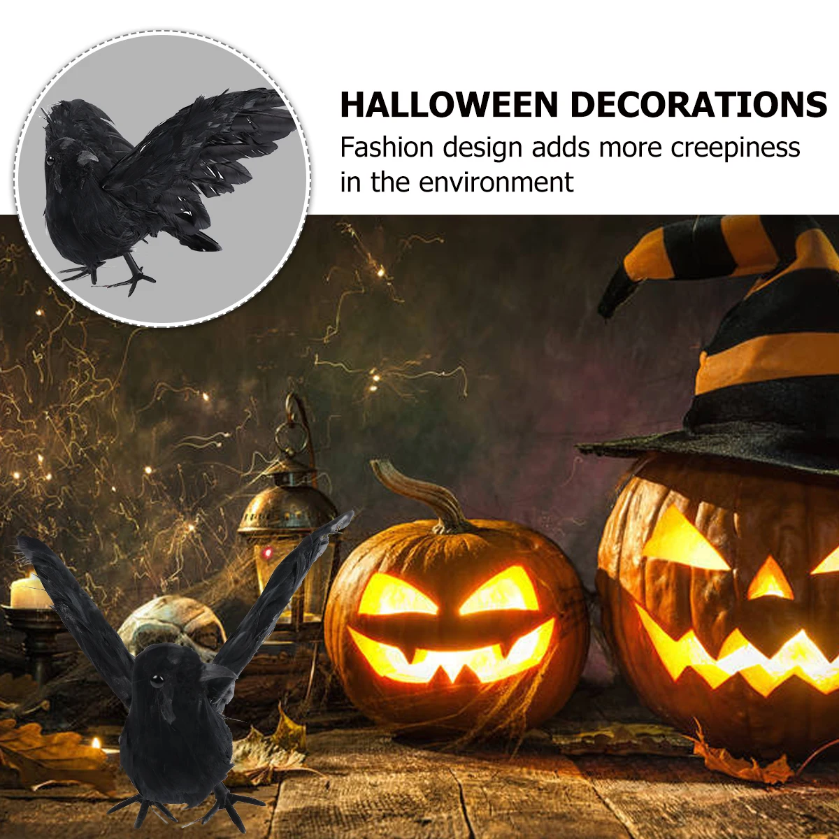 1pc Realistic Simulation Crow Bird Toy Black Decoration Prop Halloween Ravens for Bedroom Sitting Room
1pc Realistic Simulation Crow Bird Toy Black Decoration Prop Halloween Ravens for Bedroom Sitting Room