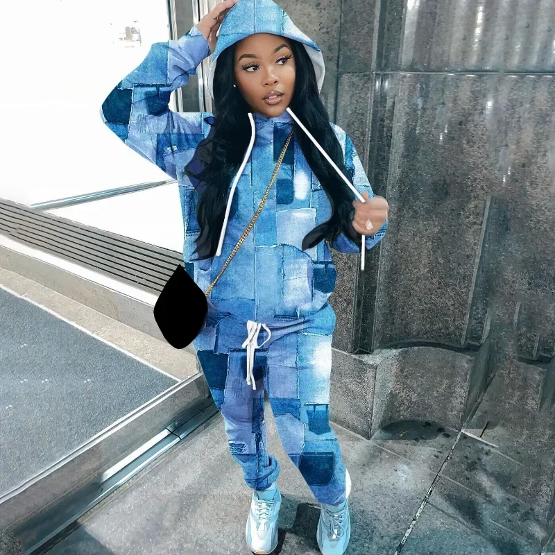 GUWU Denim Print Patchwork Women Long Sleeve Hooded Zipper Fly Jacket and Pants Suit Two 2 Piece Set Outfit Tracksuit Streetwear
GUWU Denim Print Patchwork Women Long Sleeve Hooded Zipper Fly Jacket and Pants Suit Two 2 Piece Set Outfit Tracksuit Streetwear