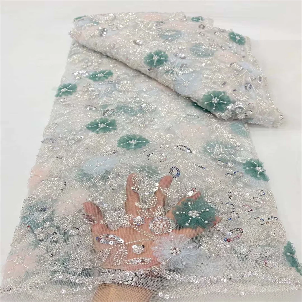 3D Luxury French Embroidery Beads Groom Tulle Lace Fabric African Nigerian With Sequins Fabric For Wedding Dress Party 1-6DP3750
3D Luxury French Embroidery Beads Groom Tulle Lace Fabric African Nigerian With Sequins Fabric For Wedding Dress Party 1-6DP3750