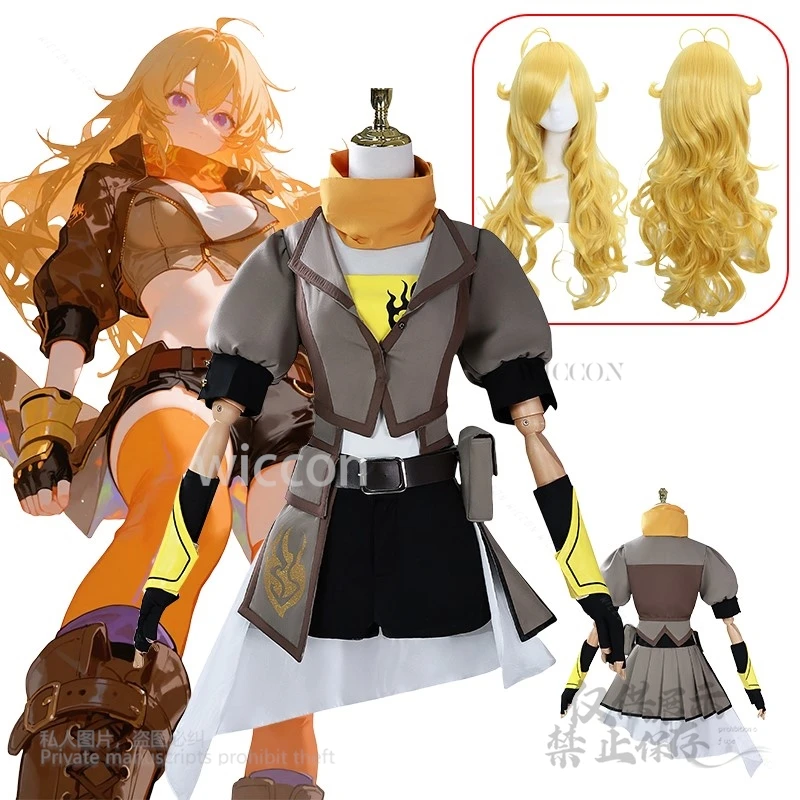 Anime rwby Yang Xiao Long Cosplay Costume Yellow Trailer Battle Dress Glove Fashion Female Set Female Halloween Party Customized
Anime rwby Yang Xiao Long Cosplay Costume Yellow Trailer Battle Dress Glove Fashion Female Set Female Halloween Party Customized
