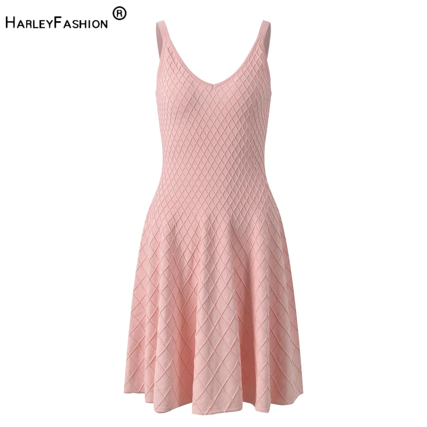 2026 Summer Quality Texture Lady V-neck Sleeveless Wear Solid Argyle Pattern Short Mini Knitted A-line Slips Dress for Women
2026 Summer Quality Texture Lady V-neck Sleeveless Wear Solid Argyle Pattern Short Mini Knitted A-line Slips Dress for Women