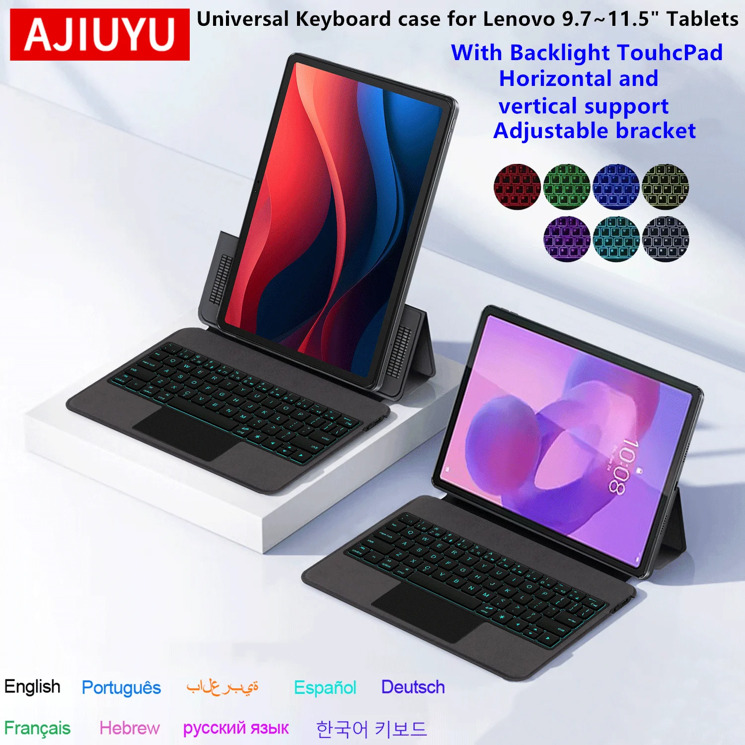 Чехол-клавиатура AJIUYU с сенсорной панелью для Lenovo Tab K10 M11 K11 Plus Idea Tab 11 Xiaoxin Pad 11'' с подсветкой и подставкой для планшета
Чехол-клавиатура AJIUYU с сенсорной панелью для Lenovo Tab K10 M11 K11 Plus Idea Tab 11 Xiaoxin Pad 11'' с подсветкой и подставкой для планшета