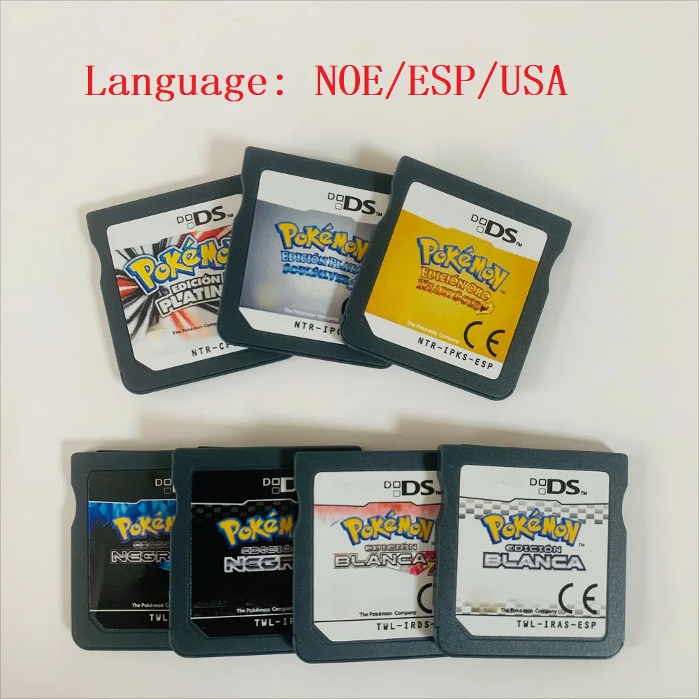 ESP USA NOE Pokémon Black and White 1 2 Black White SoulSilver HeartGold DS NDS 3DS Game Cartridge
ESP USA NOE Pokémon Black and White 1 2 Black White SoulSilver HeartGold DS NDS 3DS Game Cartridge