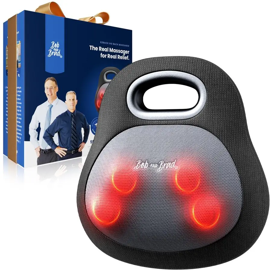 AND BRAD EZBack Go Cordless Back Massager with Heat, 4D Shiatsu Deep Kneading for Neck, Shoulder and Back Pain Relief, HandsFree
AND BRAD EZBack Go Cordless Back Massager with Heat, 4D Shiatsu Deep Kneading for Neck, Shoulder and Back Pain Relief, HandsFree