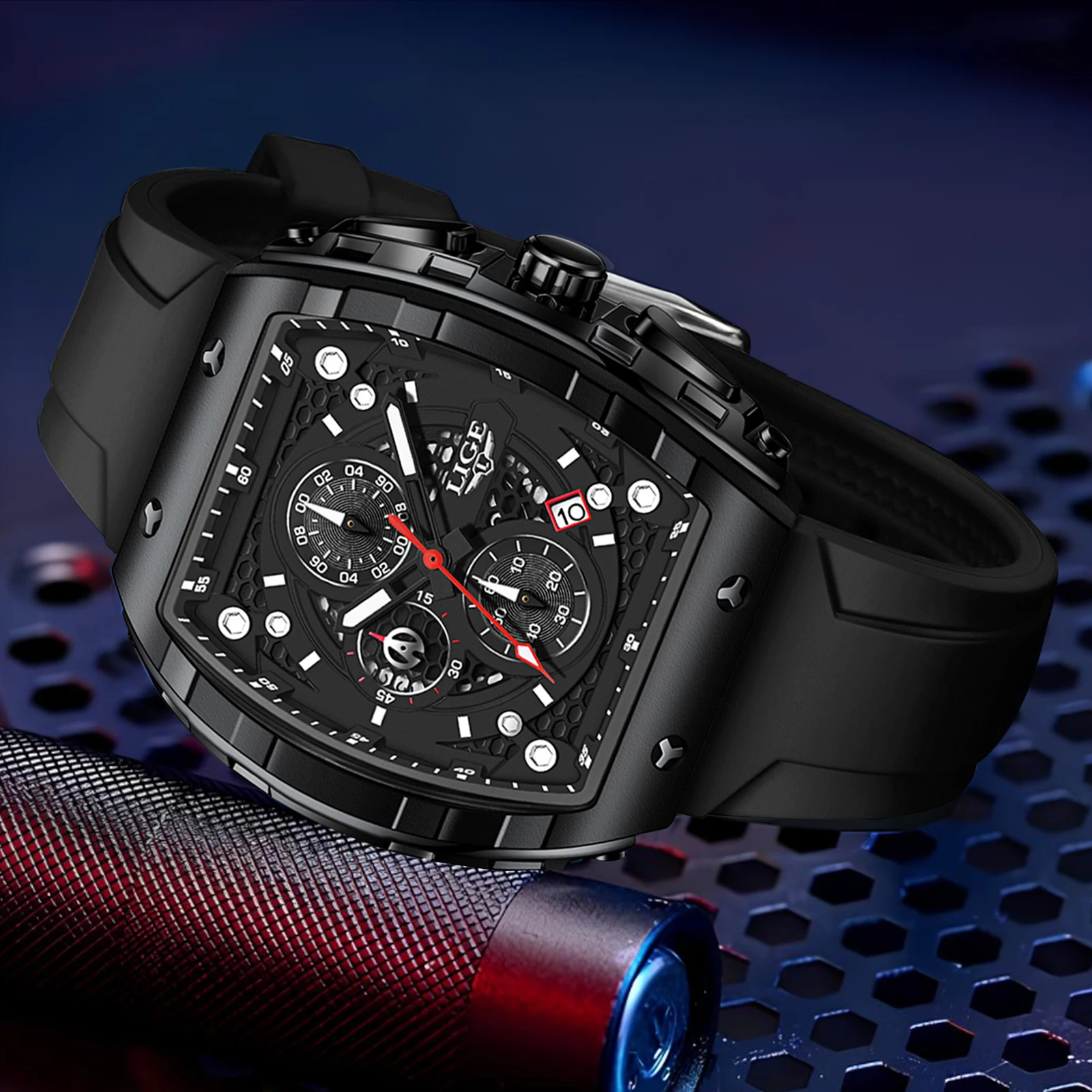 LIGE Men Watches Top Brand Luxury Square Silicone Watch For Men Fashion Military Quartz Waterproof Chronograph Relogio Masculino
LIGE Men Watches Top Brand Luxury Square Silicone Watch For Men Fashion Military Quartz Waterproof Chronograph Relogio Masculino