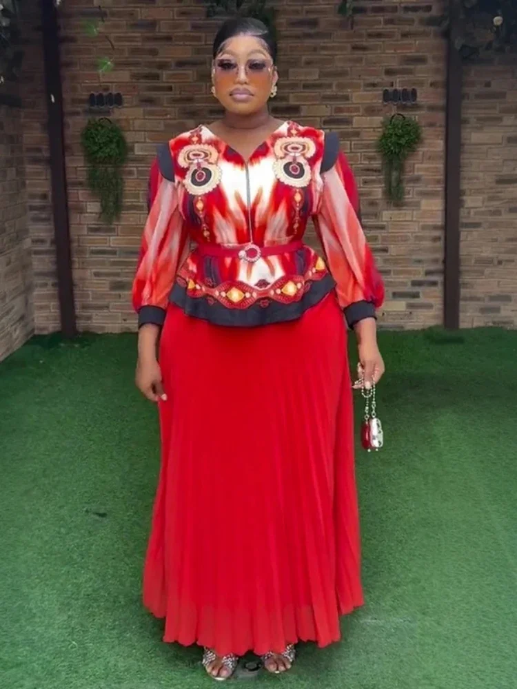 2 PCS Sets Tops And Skirts Suits Dashiki Ankara Elegant Outfits Gown Plus Size Wedding Party Dresses African Clothes for Women
2 PCS Sets Tops And Skirts Suits Dashiki Ankara Elegant Outfits Gown Plus Size Wedding Party Dresses African Clothes for Women
