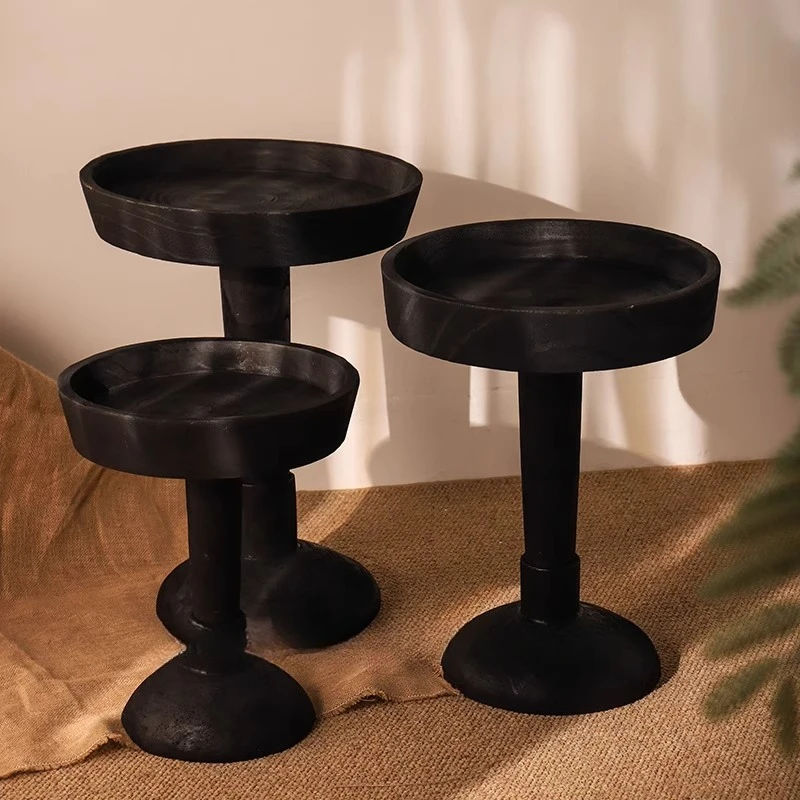 Solid Wood Coffee Table Vintage Rustic End Table for Living Room Hotel Balcony Decor Ornaments Modern Black Decorative Table
Solid Wood Coffee Table Vintage Rustic End Table for Living Room Hotel Balcony Decor Ornaments Modern Black Decorative Table