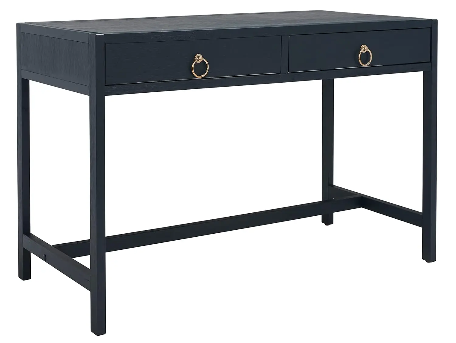 2-Drawer Writing Desk Wood Frame Navy Finish Bedroom Office, Customized
2-Drawer Writing Desk Wood Frame Navy Finish Bedroom Office, Customized