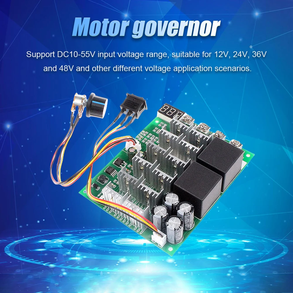 DC10V-55V регулятор двигателя постоянного тока цифровой дисплей 60A регулятор скорости двигателя 12 В 24 В 36 В 48 В 100A максимальное электрическое оборудование
DC10V-55V регулятор двигателя постоянного тока цифровой дисплей 60A регулятор скорости двигателя 12 В 24 В 36 В 48 В 100A максимальное электрическое оборудование