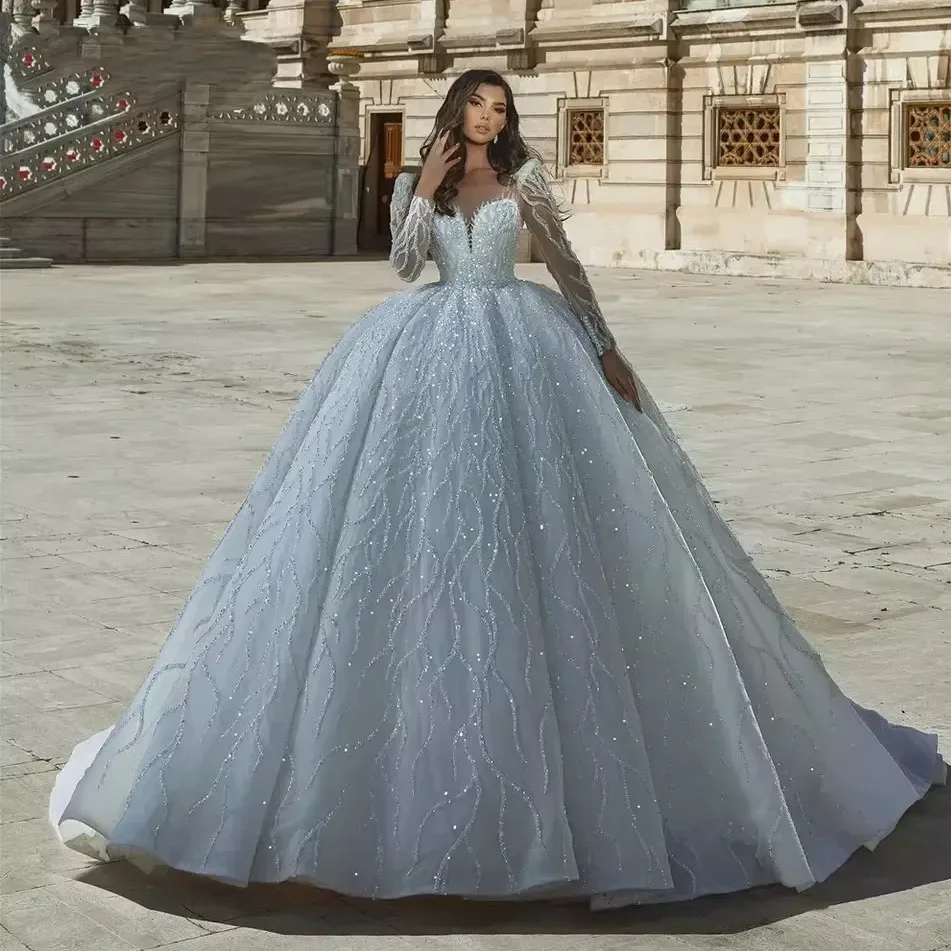 Exquisite Princess Ball Gown Wedding Dress Beads Pearls Embroidery Lace Sweetheart Bridal Gowns Arabic Dubai Vestidos De Novias
Exquisite Princess Ball Gown Wedding Dress Beads Pearls Embroidery Lace Sweetheart Bridal Gowns Arabic Dubai Vestidos De Novias