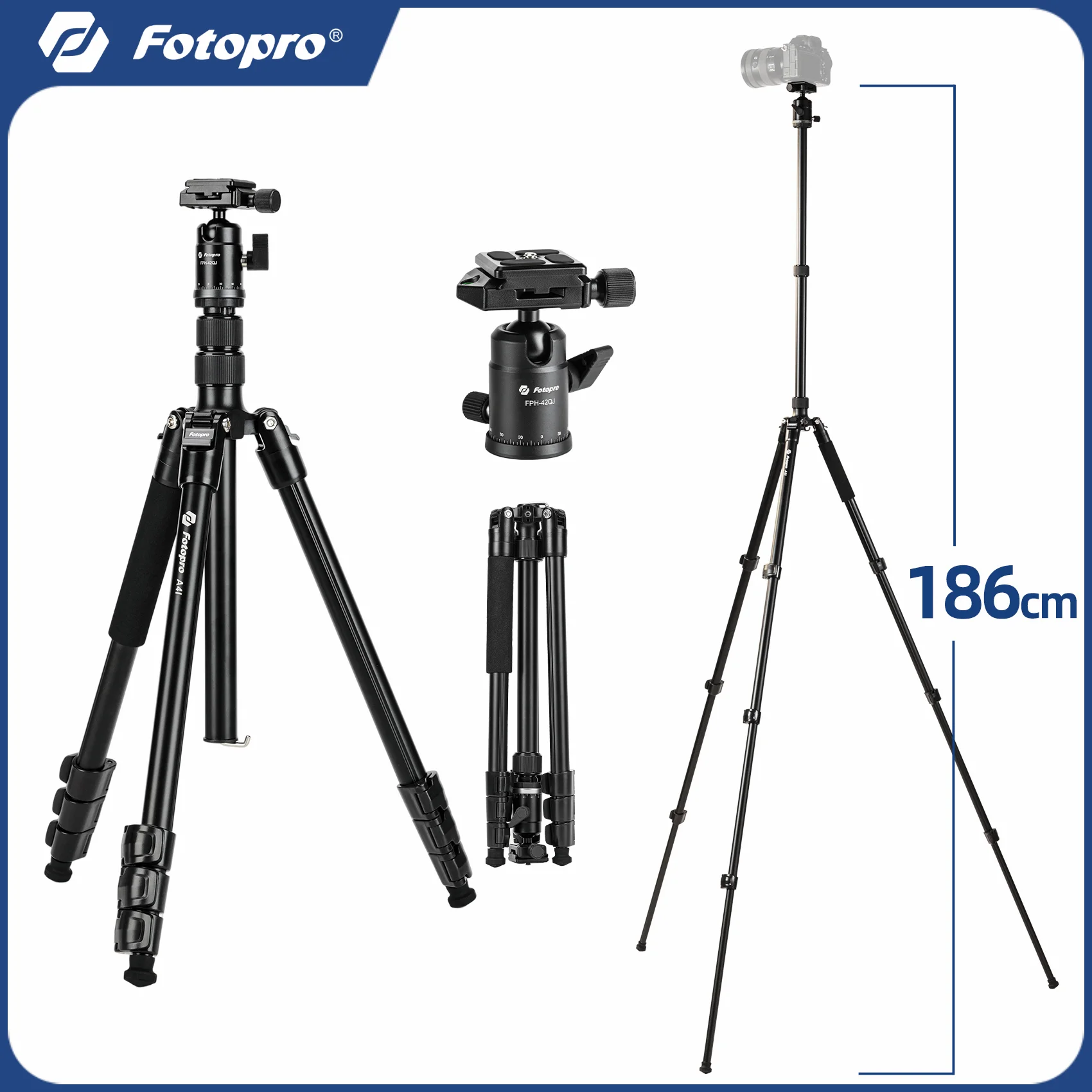 Fotopro Camera Tripod Compact lightweight Travel Tripod Monopod with Flip Locking Knobs for photography
Fotopro Camera Tripod Compact lightweight Travel Tripod Monopod with Flip Locking Knobs for photography