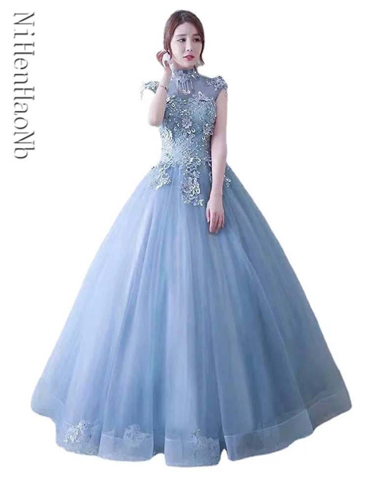 Fairy Temperament High Collar Evening Dresses Slim Elegant Wedding Robe 2023 Prom Vestidos Women Dress
Fairy Temperament High Collar Evening Dresses Slim Elegant Wedding Robe 2023 Prom Vestidos Women Dress