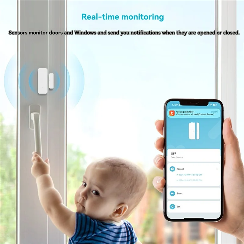 A37T-Tuya Wi-Fi Датчик двери Датчик окна Беспроводное соединение Детектор двери Открытая/закрытая дверь Сигнализация-система
A37T-Tuya Wi-Fi Датчик двери Датчик окна Беспроводное соединение Детектор двери Открытая/закрытая дверь Сигнализация-система