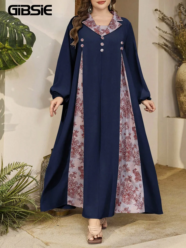 GIBSIE Plus Size Elegant Notched Neck Floral Patchwork Dress Women Autumn Vintage Lantern Sleeve Loose Maxi Dresses 2026 New
GIBSIE Plus Size Elegant Notched Neck Floral Patchwork Dress Women Autumn Vintage Lantern Sleeve Loose Maxi Dresses 2026 New