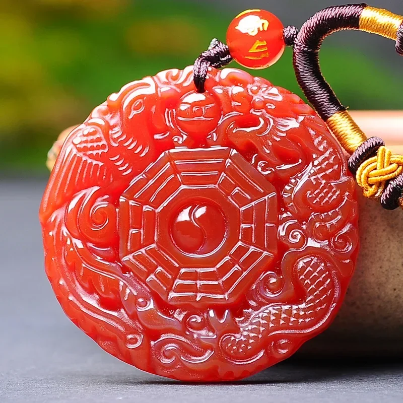 Natural Ice Red Agate Chalcedony Dragon and Phoenix Gossip Pendant Necklace Pendant Jewelry for Men and Women
Natural Ice Red Agate Chalcedony Dragon and Phoenix Gossip Pendant Necklace Pendant Jewelry for Men and Women