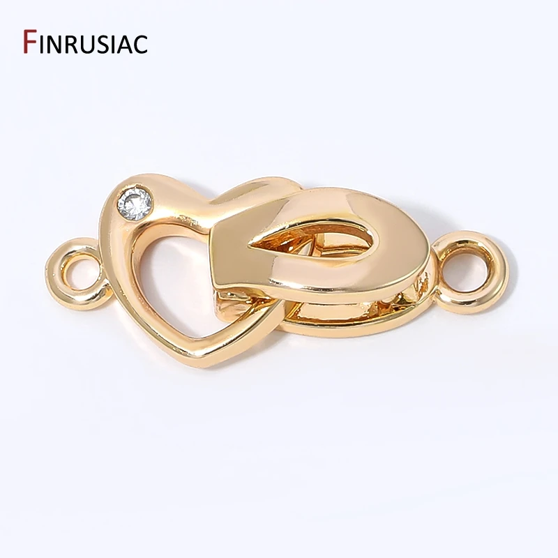 14K Gold Plated Brass Zircon Fold Over Clasps Connector,Heart Shape Fastener Lock End Clasps For DIY Jewelry Making Supplies
14K Gold Plated Brass Zircon Fold Over Clasps Connector,Heart Shape Fastener Lock End Clasps For DIY Jewelry Making Supplies