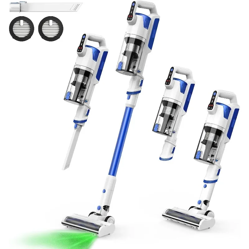 Vacuum Cleaner, Brushless Motor Powerful Suction Stick Vacuum, LED Display, with 2500 mAh Detachable Battery, 45 Mins R
Vacuum Cleaner, Brushless Motor Powerful Suction Stick Vacuum, LED Display, with 2500 mAh Detachable Battery, 45 Mins R