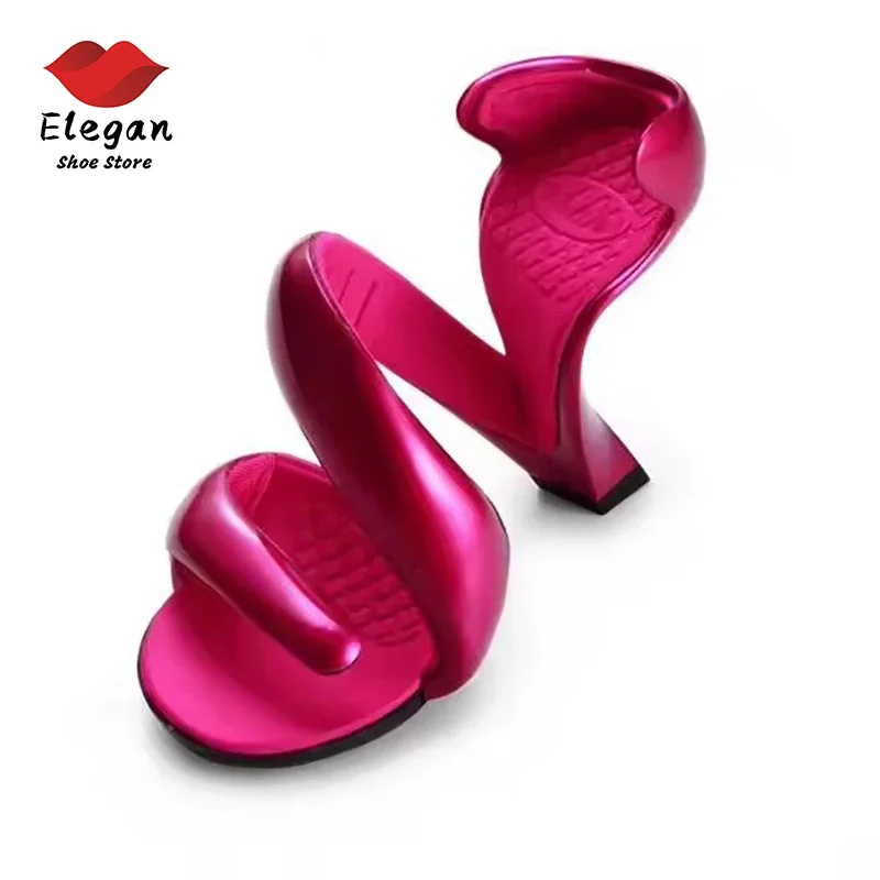Summer Bottomless Women Sandals Sexy Open Toe Snake Shape Thick Heel Slippers Fashion Party Nightclub High Heels Female Shoes
Summer Bottomless Women Sandals Sexy Open Toe Snake Shape Thick Heel Slippers Fashion Party Nightclub High Heels Female Shoes