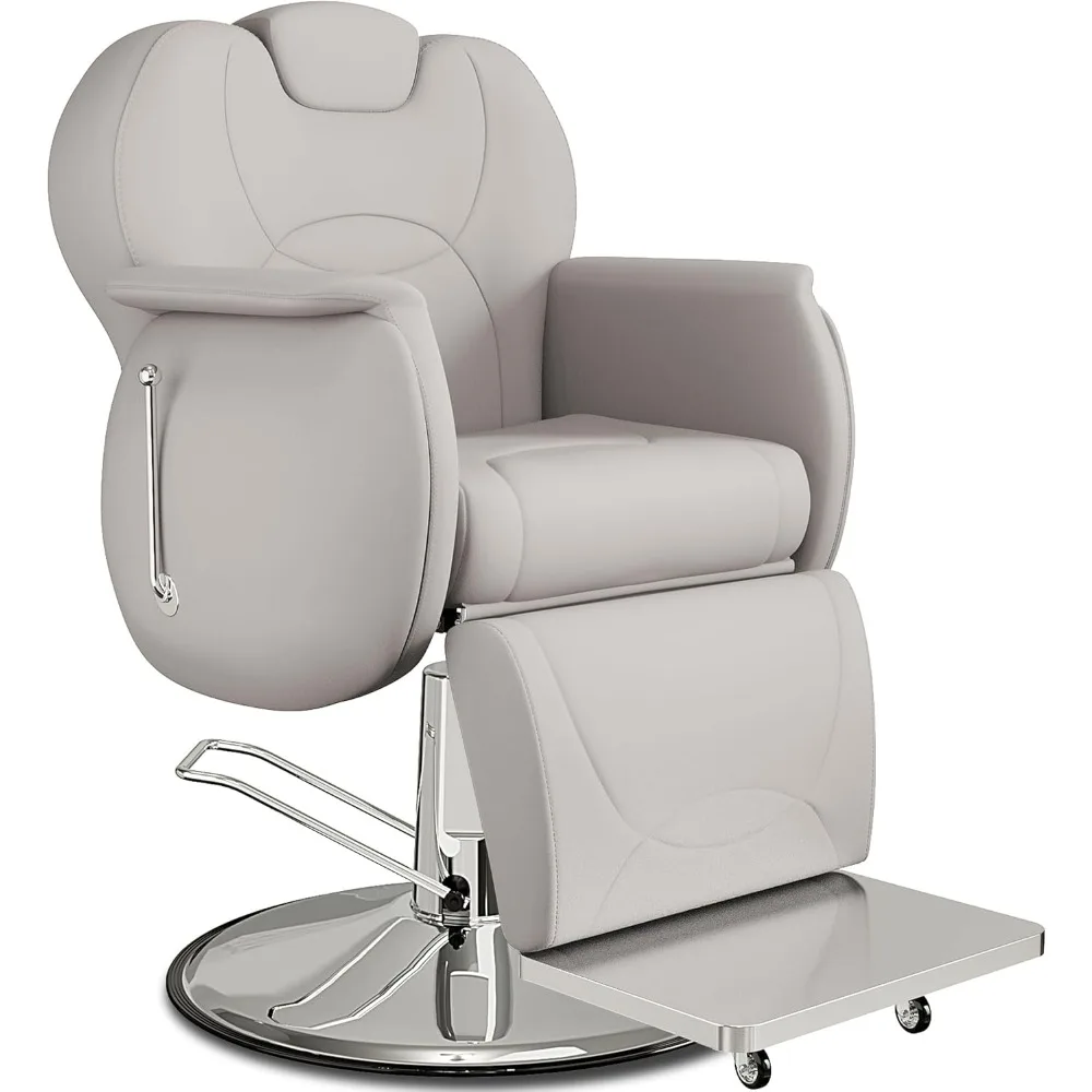 Premium Barber Chair, Professional Reclining Barber Chair for Home, All-Purpose Hair Chair with Heavy-Duty Steel Frame
Premium Barber Chair, Professional Reclining Barber Chair for Home, All-Purpose Hair Chair with Heavy-Duty Steel Frame