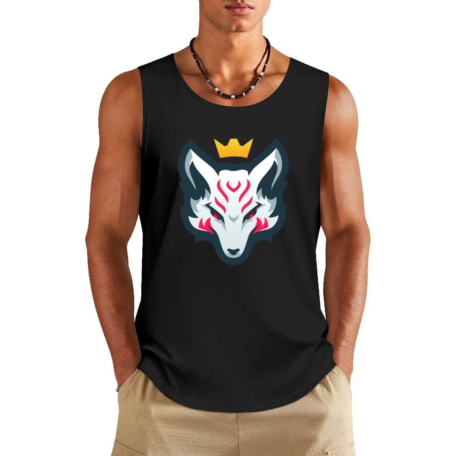 Kitsune King Tank Top Men's gym t-shirts gym accessories man anime gym Men's t-shirts
Kitsune King Tank Top Men's gym t-shirts gym accessories man anime gym Men's t-shirts