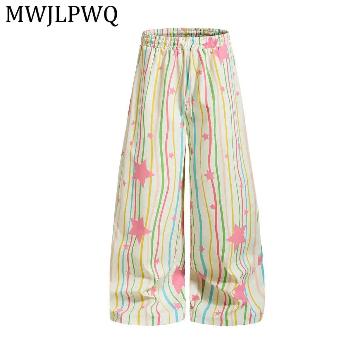 MWJLPWQ Colorful Vertical Stripe Star Full Print Drawstring Elastic Waist Wide Leg Loose Pant Casual Street Bottom Wear 16914
MWJLPWQ Colorful Vertical Stripe Star Full Print Drawstring Elastic Waist Wide Leg Loose Pant Casual Street Bottom Wear 16914