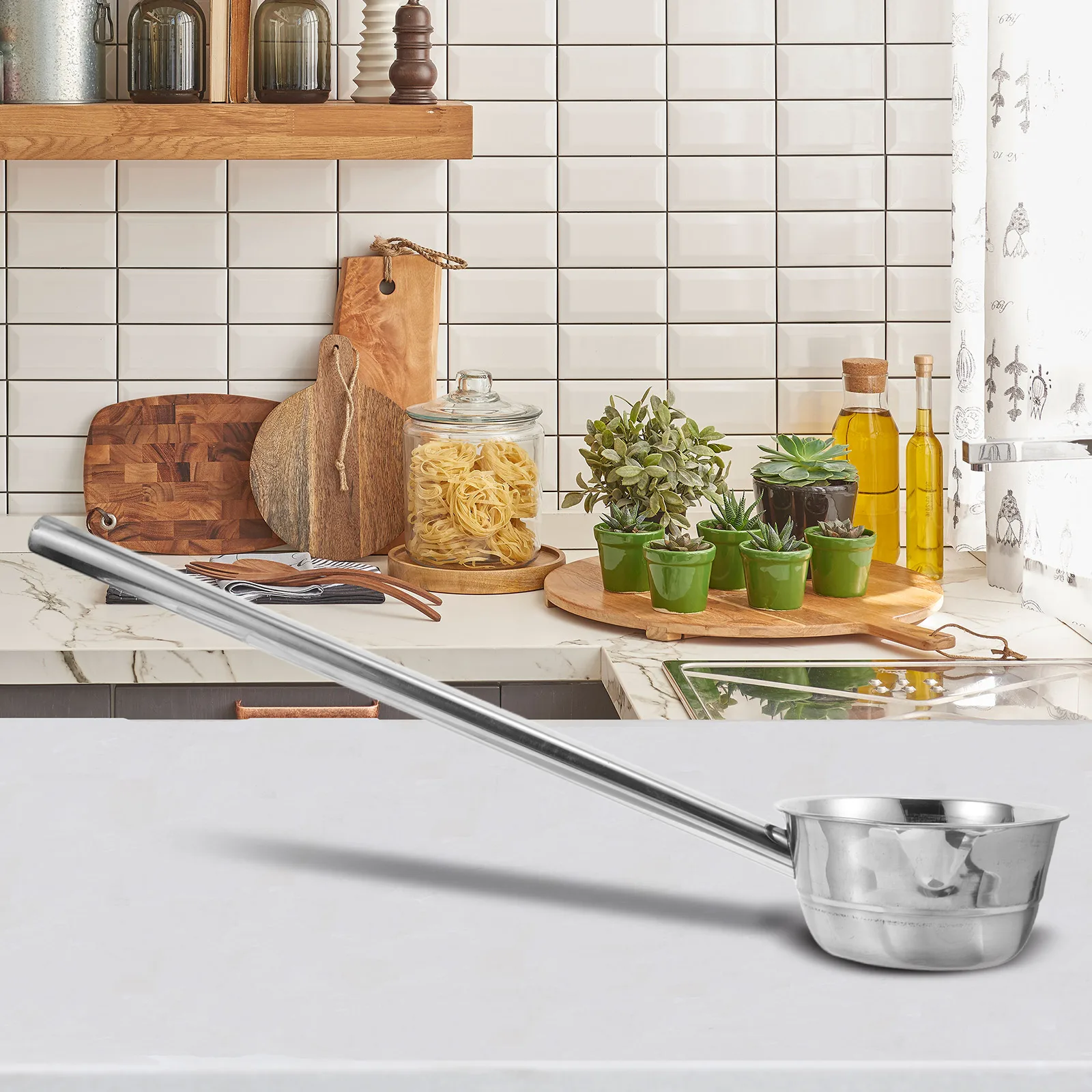Stainless Steel Kitchen Ladle Long Handle Soup Spoon WearResistant Large Capacity Convenient Multipurpose Serving Tool
Stainless Steel Kitchen Ladle Long Handle Soup Spoon WearResistant Large Capacity Convenient Multipurpose Serving Tool