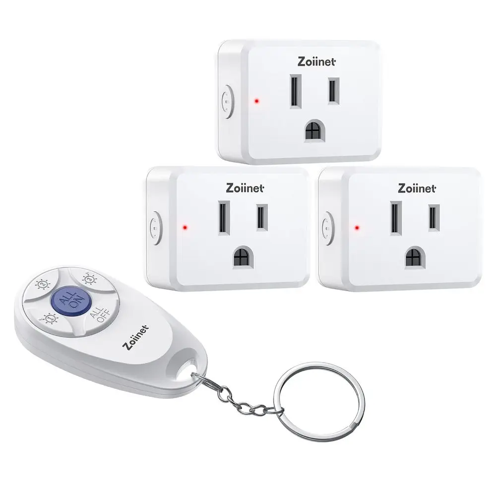 Mini 3-Gang Remote Control Outlet Plug Switches, Mini Key Design, Expandable WirelLight Switches, No Wiring No Wii, 300 t, 15A/1
Mini 3-Gang Remote Control Outlet Plug Switches, Mini Key Design, Expandable WirelLight Switches, No Wiring No Wii, 300 t, 15A/1