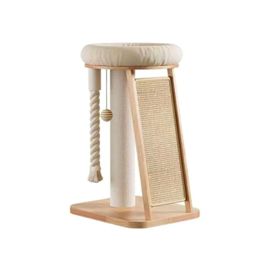 Modern Natural Wood Cute Multifunctional Cat Tree Tower Small Large Top Perch Bed Sisal Scratching Post Tilted Angled Ramp Scra
Modern Natural Wood Cute Multifunctional Cat Tree Tower Small Large Top Perch Bed Sisal Scratching Post Tilted Angled Ramp Scra