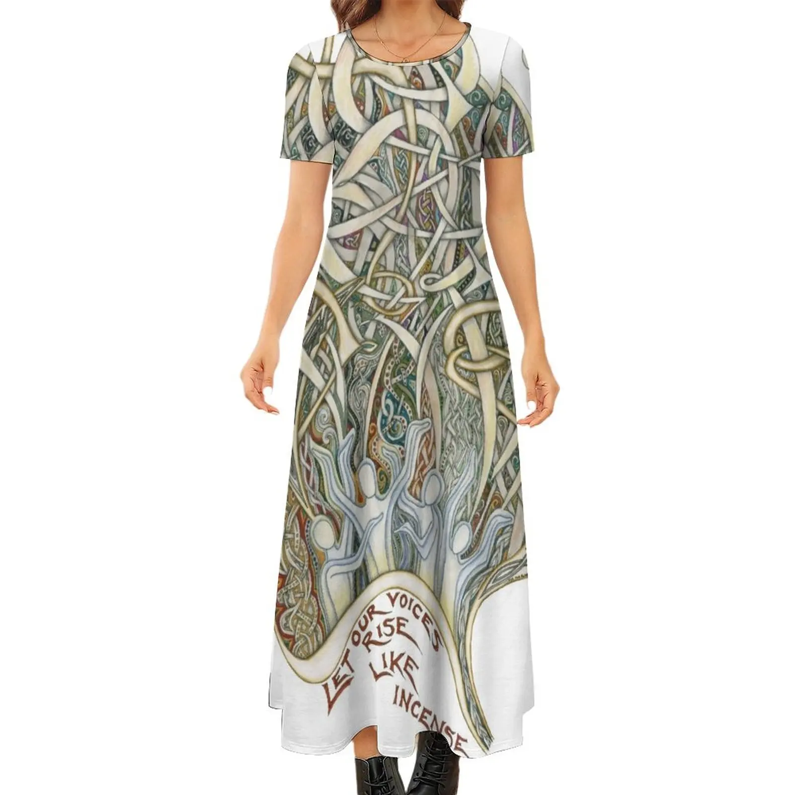 Let Our Voices Rise Like Incense Round Neck Short Sleeve Dress dresses summer Women"s clothing
Let Our Voices Rise Like Incense Round Neck Short Sleeve Dress dresses summer Women"s clothing