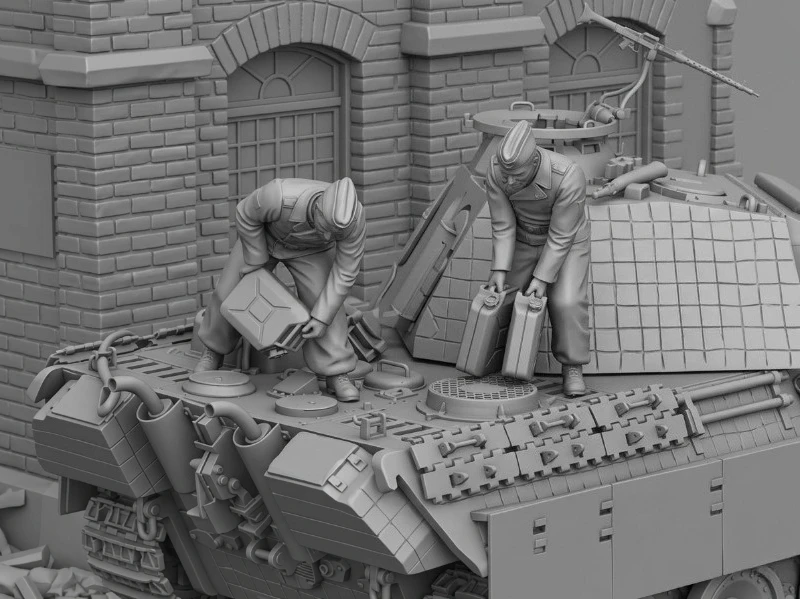1/35 Scale Die-Cast Resin Figure Model Kit Tank Crewman Refueling 2 Figures (No Tank) Unassembled and Unpainted
1/35 Scale Die-Cast Resin Figure Model Kit Tank Crewman Refueling 2 Figures (No Tank) Unassembled and Unpainted