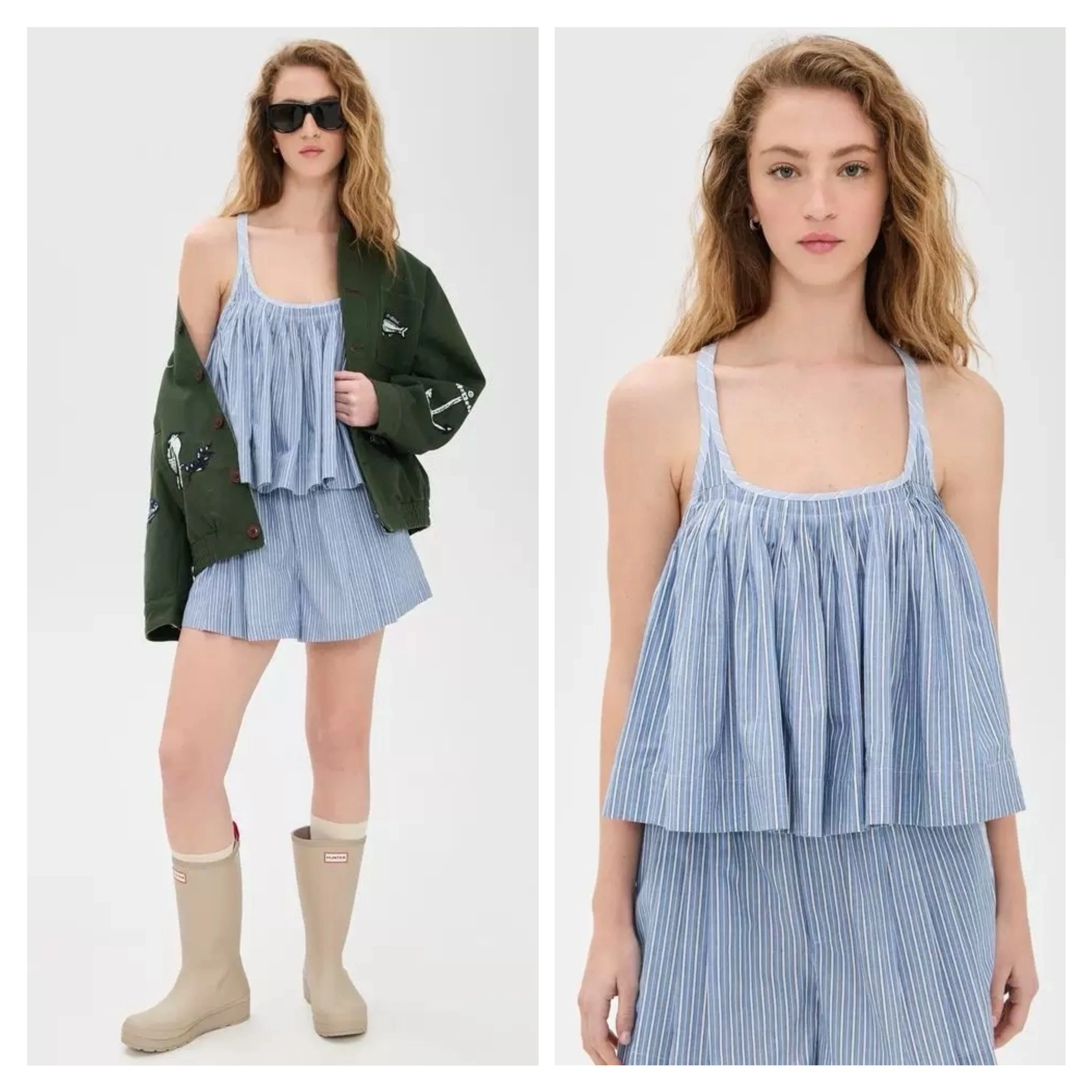 Summer Cotton Stripe NY Se Halter Shorts Set Loose Fit Blue Thermal Pants Vest Sweet Style Printed Casual Women's Wear
Summer Cotton Stripe NY Se Halter Shorts Set Loose Fit Blue Thermal Pants Vest Sweet Style Printed Casual Women's Wear