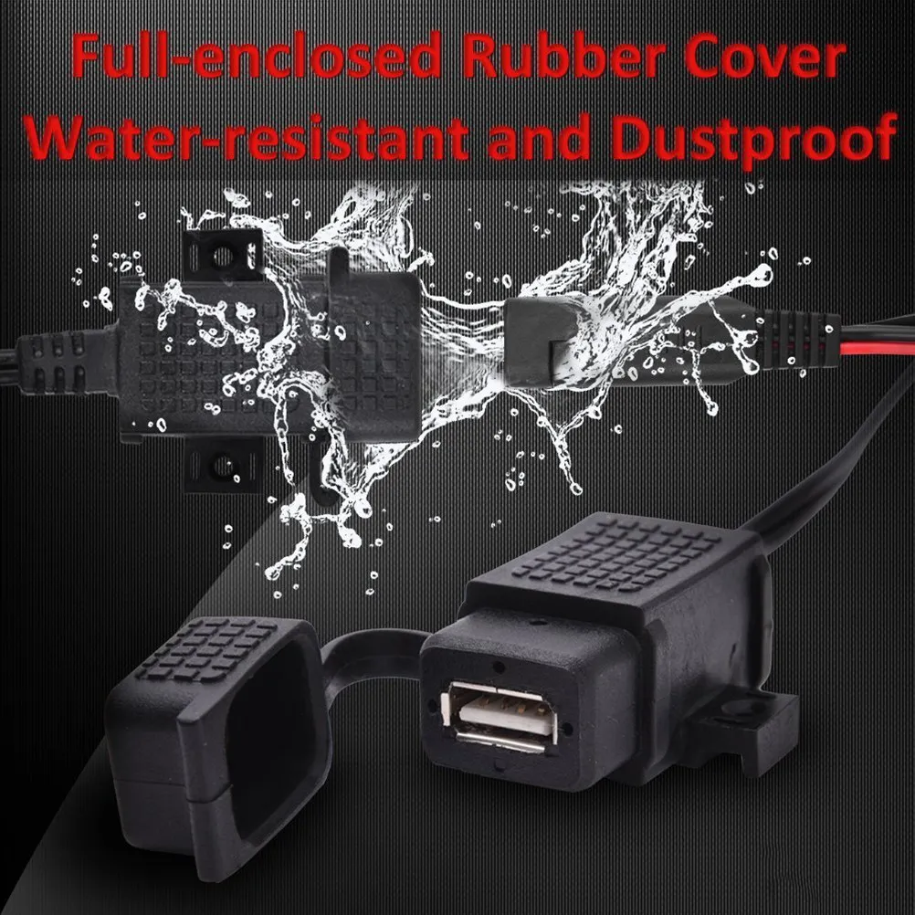 Sae to USB Motorcycle Mobile Phone Charger Fast Charging Adapter for 12V 24V Motorcycles ABS Copper Corrosion
Sae to USB Motorcycle Mobile Phone Charger Fast Charging Adapter for 12V 24V Motorcycles ABS Copper Corrosion