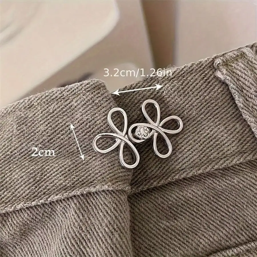 4PCS(2pairs) Adjustable Belt Buckles - Seamless And Removable, Silver Metal, Sewing And Knitting Supplies
4PCS(2pairs) Adjustable Belt Buckles - Seamless And Removable, Silver Metal, Sewing And Knitting Supplies