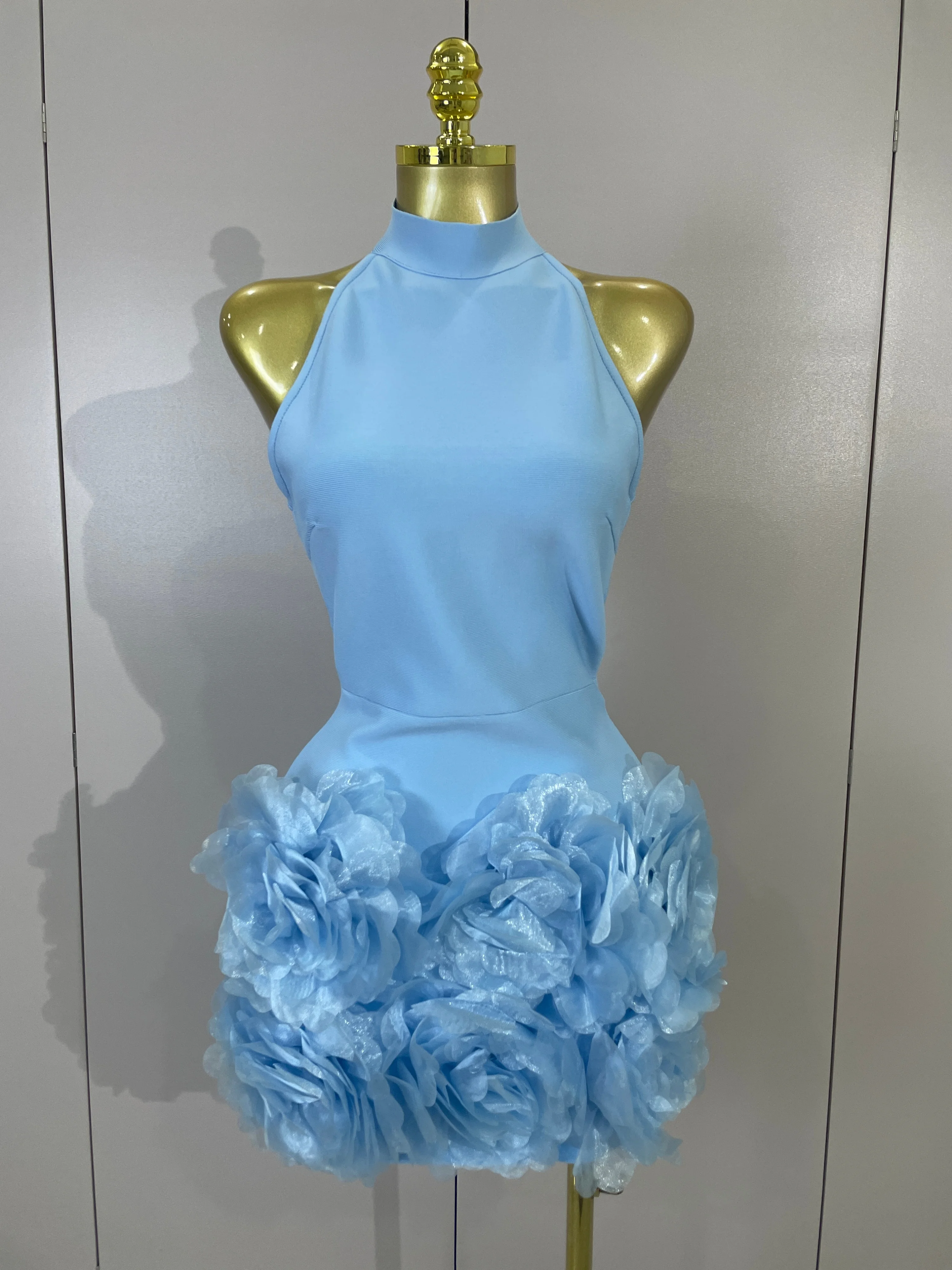 Women Sky Blue Satin 3D Flower Sexy Halter Bodycon Bandage Mini Dress Celebrate Eveing Party Birthday Homecoming Cocktail Dress
Women Sky Blue Satin 3D Flower Sexy Halter Bodycon Bandage Mini Dress Celebrate Eveing Party Birthday Homecoming Cocktail Dress