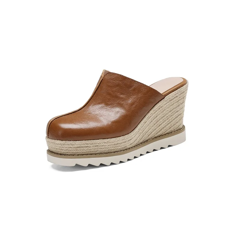 Women‘s Platform Shoes Thick Heeled Wedge Mules Handmade Mullers European Style Slip On Sheepskin Half Slipeprs Vintage Pumps
Women‘s Platform Shoes Thick Heeled Wedge Mules Handmade Mullers European Style Slip On Sheepskin Half Slipeprs Vintage Pumps