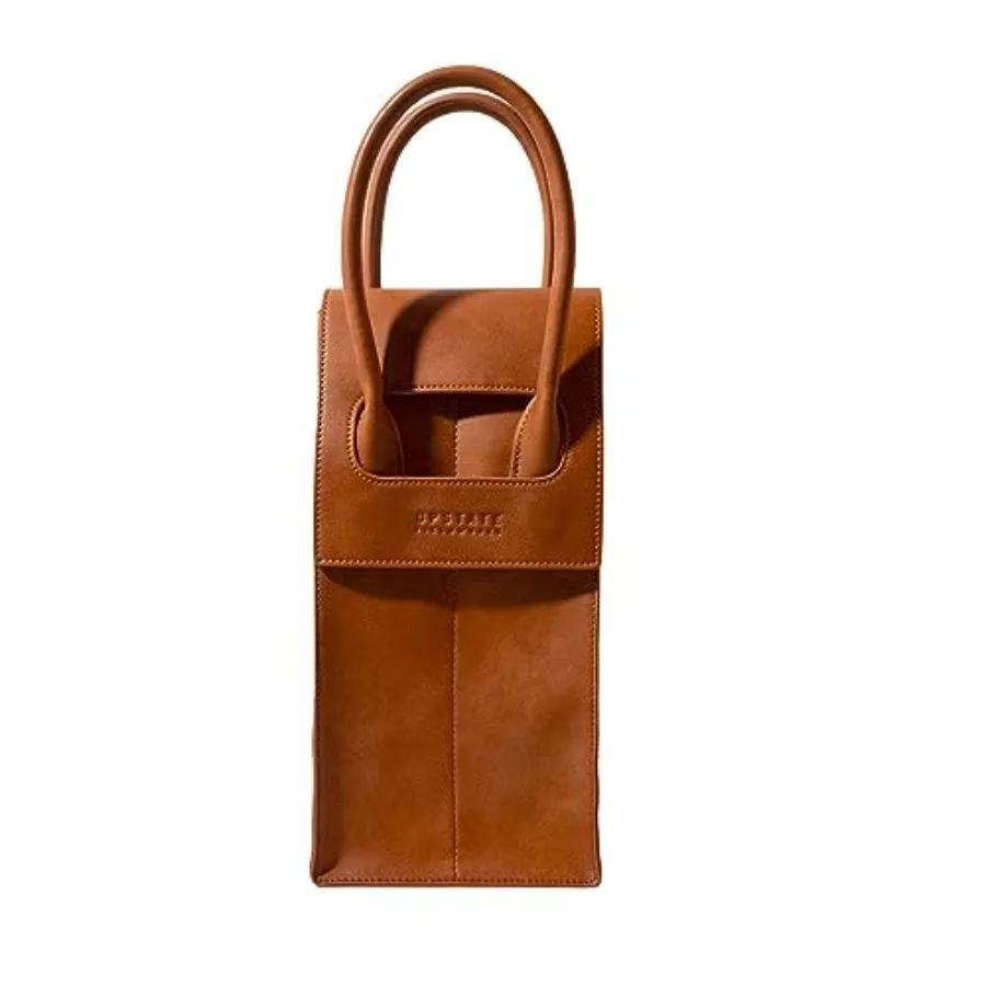 Wine Tote Carrier Bag 2 Bottle - Vegan Leather Soft Suede Interior Pouch with Divider - Great for Travel BYOB Wine Tastings Par
Wine Tote Carrier Bag 2 Bottle - Vegan Leather Soft Suede Interior Pouch with Divider - Great for Travel BYOB Wine Tastings Par