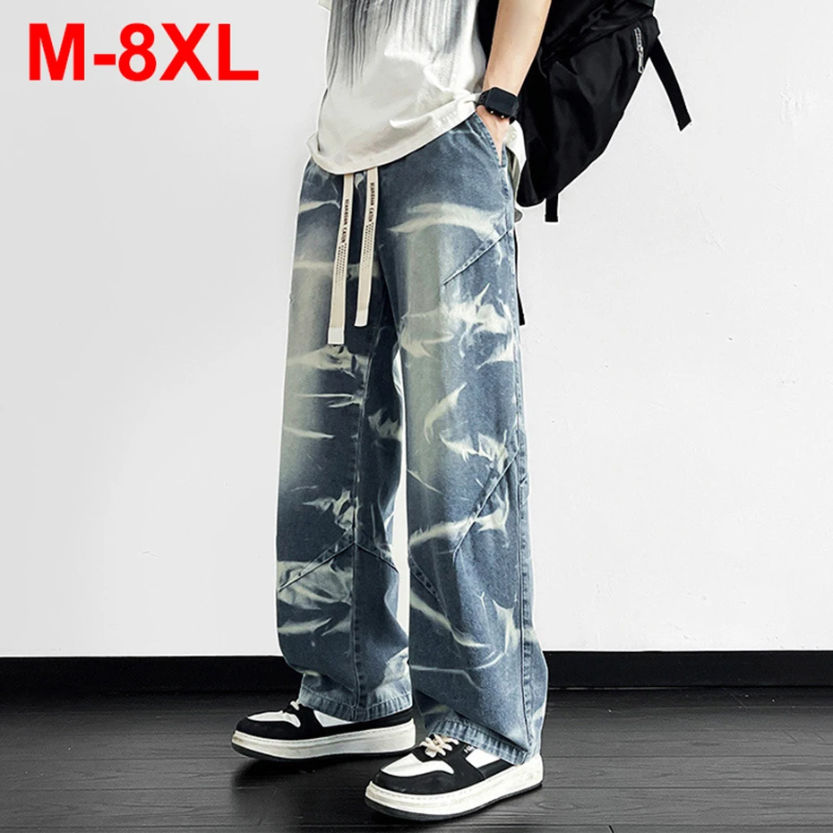 8XL Plus Size Men Jeans Blue Loose Straight Denim Pants Pleated Patchwork Printed Jeans Big Size 7XL Baggy Jeans
8XL Plus Size Men Jeans Blue Loose Straight Denim Pants Pleated Patchwork Printed Jeans Big Size 7XL Baggy Jeans