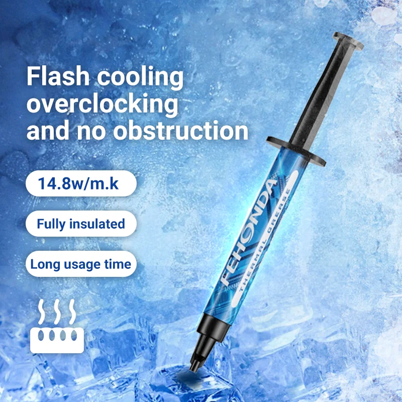 Fehonda 14.8w 4g Thermal Pastes Conductivity Compound Silicone Grease Pasta Termicass For Laptop CPU GPU VGA
Fehonda 14.8w 4g Thermal Pastes Conductivity Compound Silicone Grease Pasta Termicass For Laptop CPU GPU VGA