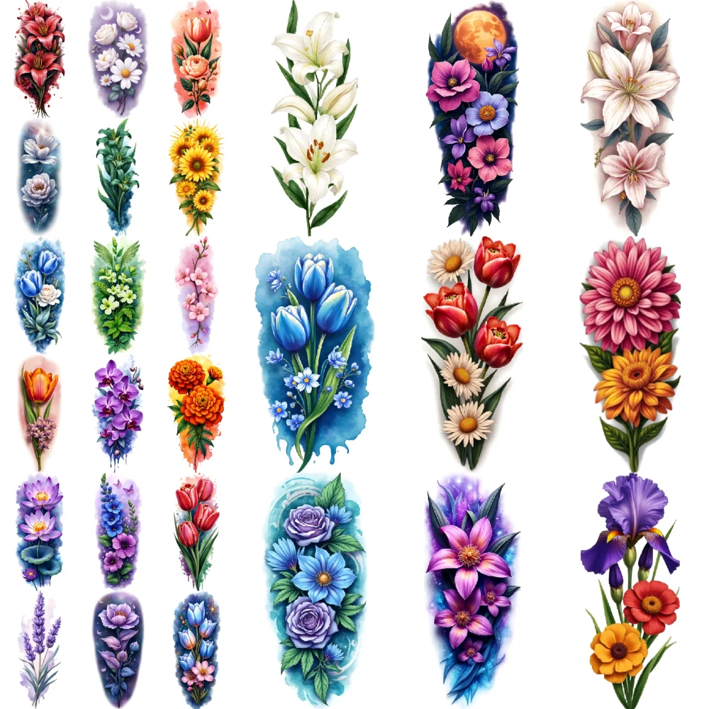 9pcs Temporary Tattoo Waterproof Long-Lasting Body Stickers Sunflower Iris Tulip For Arms Male Adult
9pcs Temporary Tattoo Waterproof Long-Lasting Body Stickers Sunflower Iris Tulip For Arms Male Adult