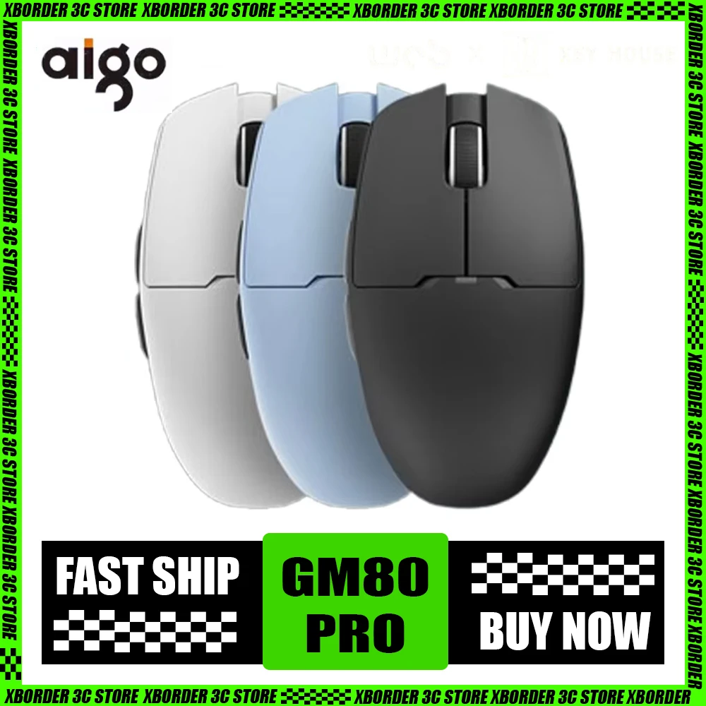 Aigo Gm80 Pro Wireless Three Mode Paw3311/3395 Sensor Bluetooth E-Sport Gaming Mouse Light Weight Ergonomics Pc Gamer Accessory
Aigo Gm80 Pro Wireless Three Mode Paw3311/3395 Sensor Bluetooth E-Sport Gaming Mouse Light Weight Ergonomics Pc Gamer Accessory