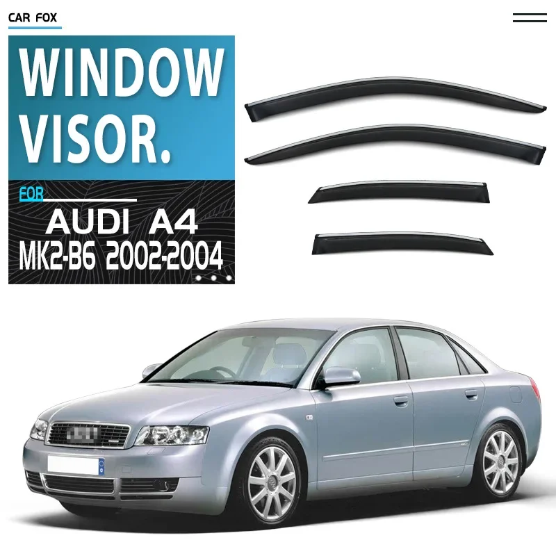 For Audi A4 Sedan MK2 B6 2002-2004 Window Visor Vent Shades Ventvisor Wind Deflectors Visor Rain Guard Shades Visor Body Kit
For Audi A4 Sedan MK2 B6 2002-2004 Window Visor Vent Shades Ventvisor Wind Deflectors Visor Rain Guard Shades Visor Body Kit