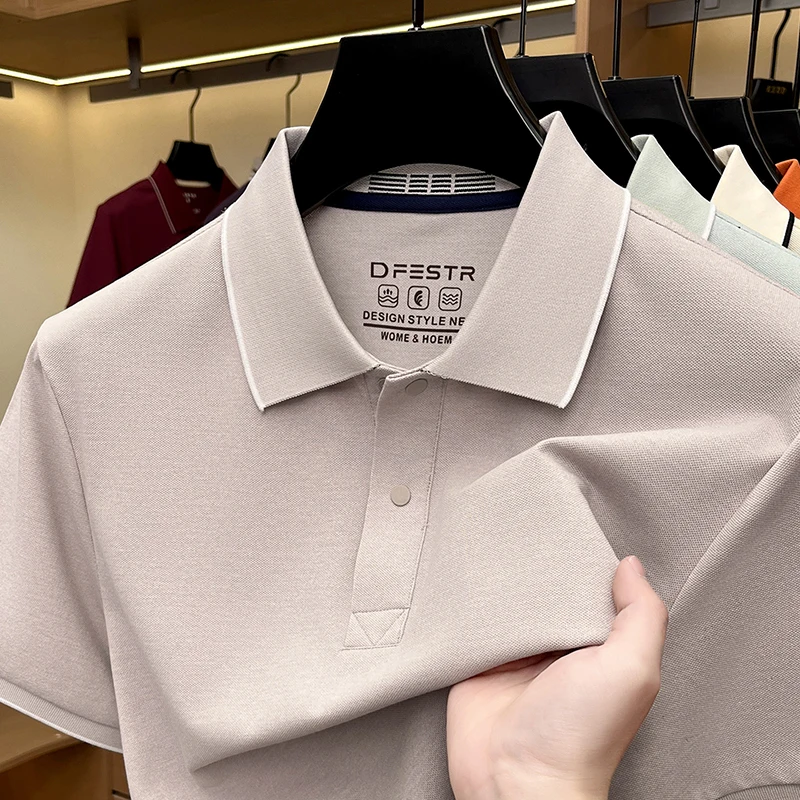 High quality men's short sleeve polo shirt new fashion business leisure solid color summer comfort breathable luxurious T-shirt
High quality men's short sleeve polo shirt new fashion business leisure solid color summer comfort breathable luxurious T-shirt